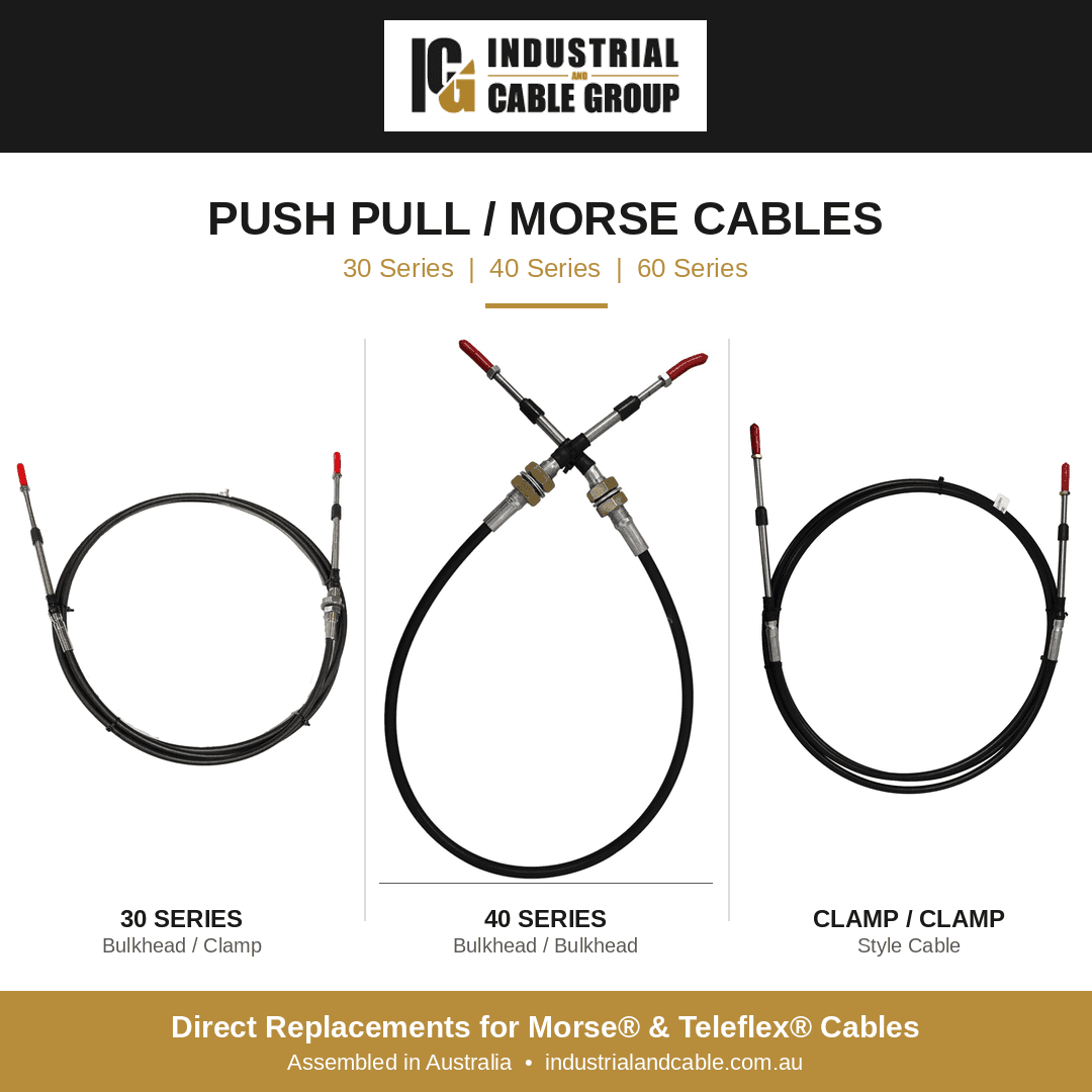 Push Pull / Morse Cables Explained: 30 Series, 40 Series & 60 Series Control Cables Push Pull / Morse Cables Explained: 30 Series, 40 Series & 60 Series Control Cables